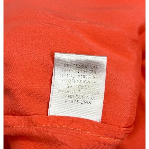 ALICE + OLIVIA Fit & Flare Silk Tiered Mini Dress - Coral Orange Tangeri… - Picture 9 of 11